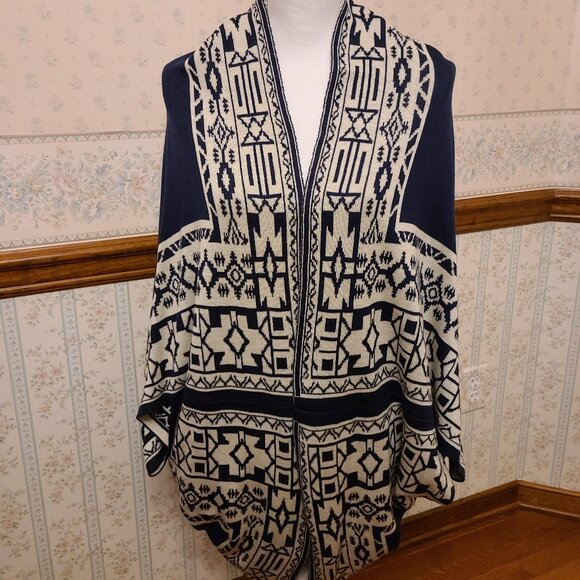 XHILARATION REVERSIBLE OPEN FRONT KIMONO CARDIGAN XS/S - Picture 1 of 8